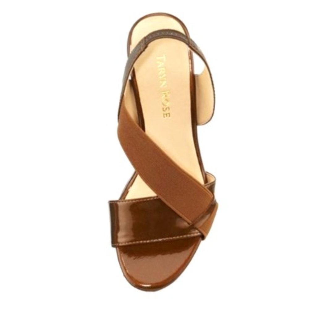 Taryn Rose Bronze Shae Wedges Sz 8.5